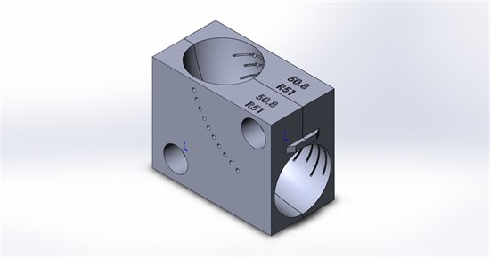 Приспособление (струбцина) для фиксации отвода Ø50.8 в тисках ленточнопильного станка - фото 4777