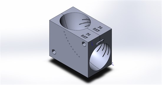 Приспособление (струбцина) для фиксации отвода Ø76 в тисках ленточнопильного станка - фото 4816