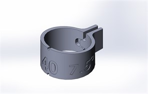 Ø40 Шаблон для разметки прямой трубы секторами Sek40