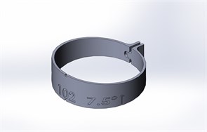Ø102 Шаблон для разметки прямой трубы секторами Sek102