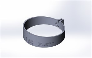 Ø108 Шаблон для разметки прямой трубы секторами Sek108