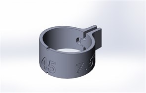 Ø45 Шаблон для разметки прямой трубы секторами Sek45